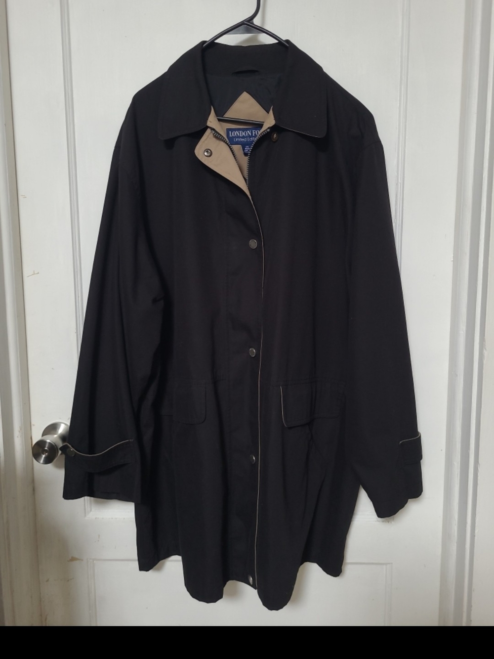 London Fog Limited Edition Black Coat Size 2X Like New